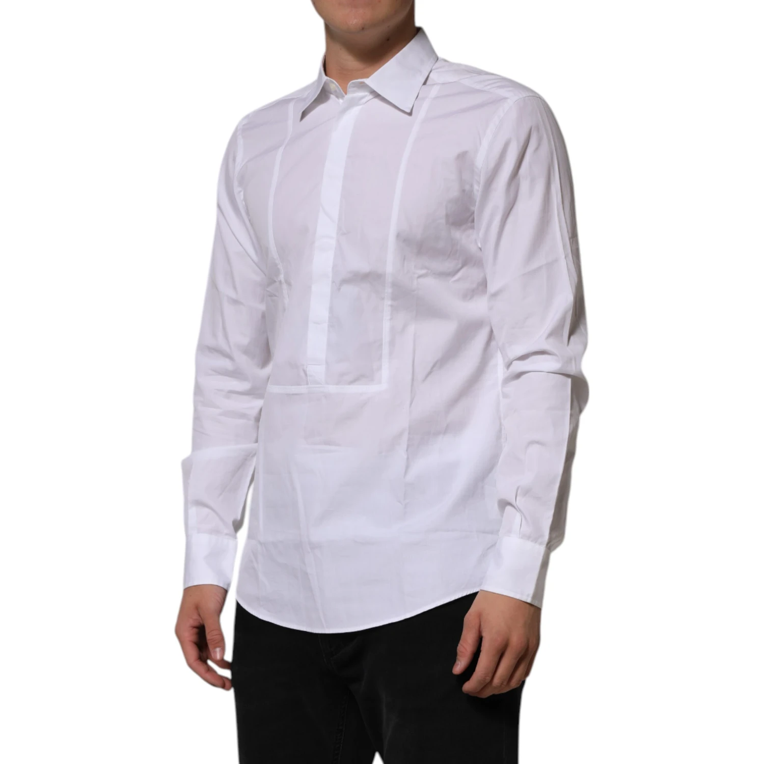 White Poplin Cotton Formal Men Dress Shirt