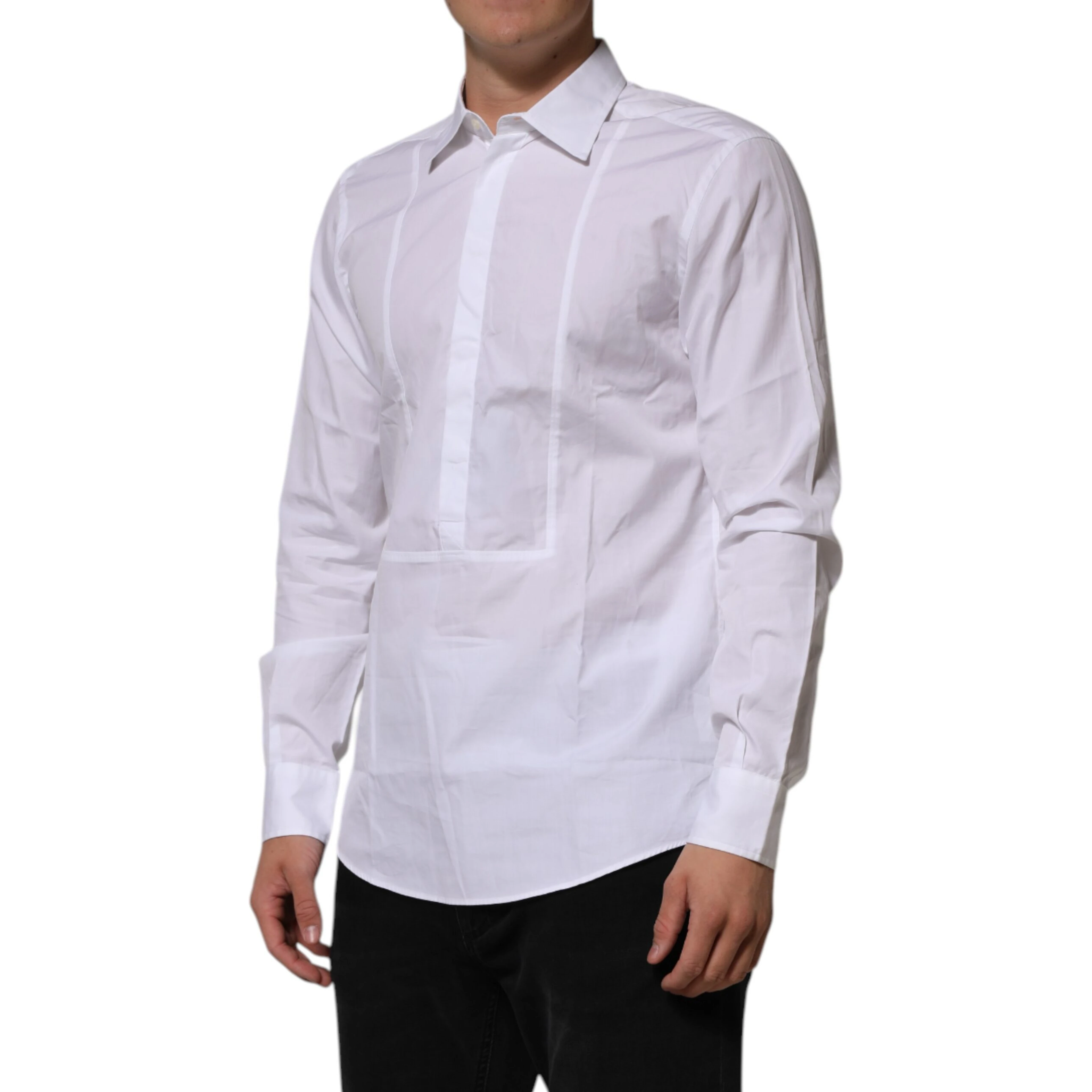 White Poplin Cotton Formal Men Dress Shirt