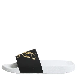 White Black Leather Sandals Beachwear Shoes