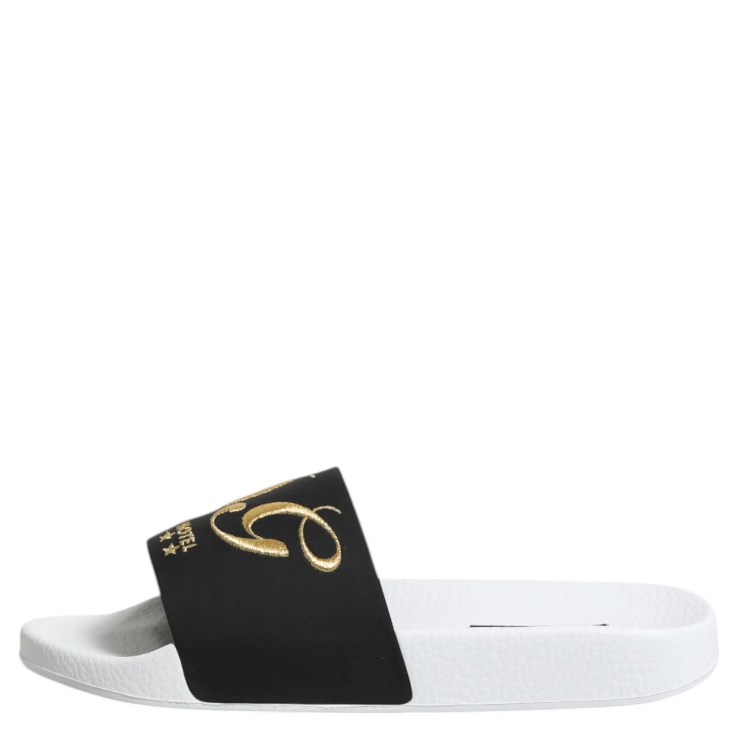 White Black Leather Sandals Beachwear Shoes