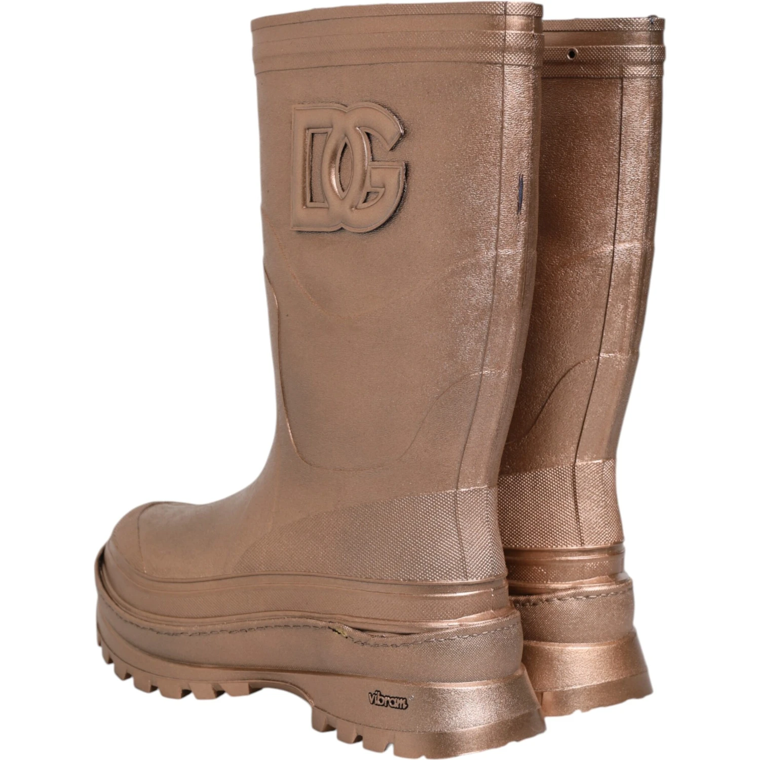 Metallic Gold Pull On Rain Boots Shoes