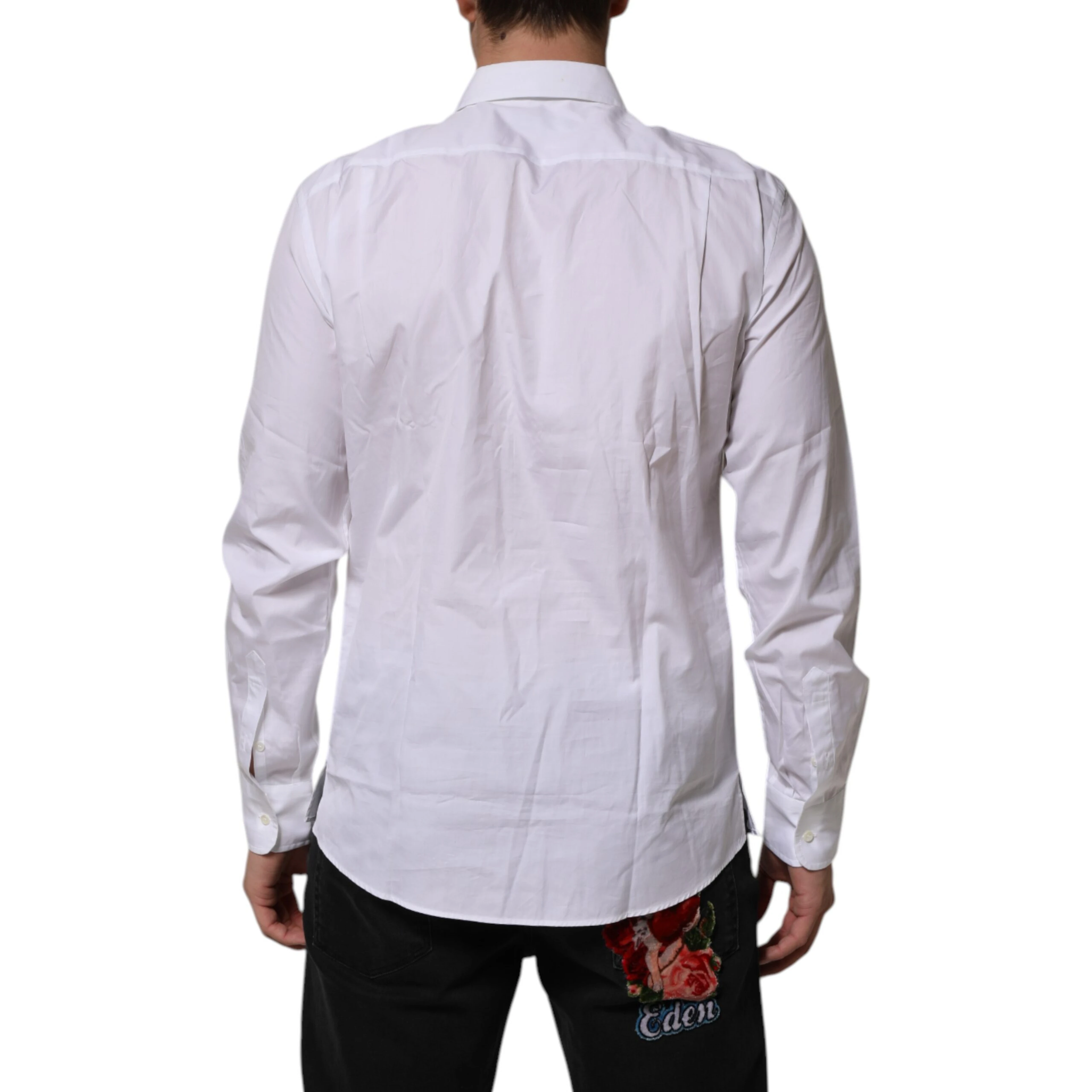 White Poplin Cotton Formal Men Dress Shirt