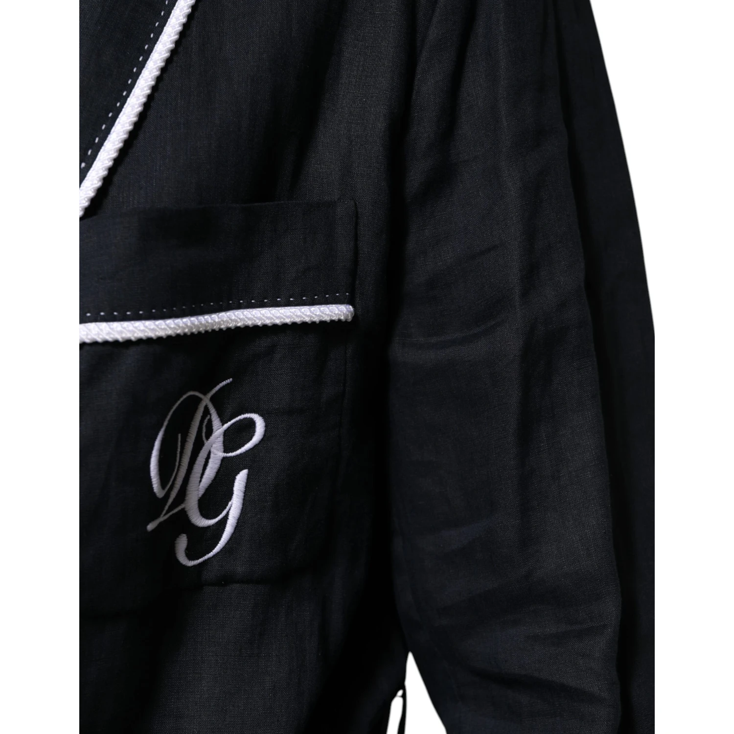 Dark Blue DG Embroidery Jacket Robe Blazer