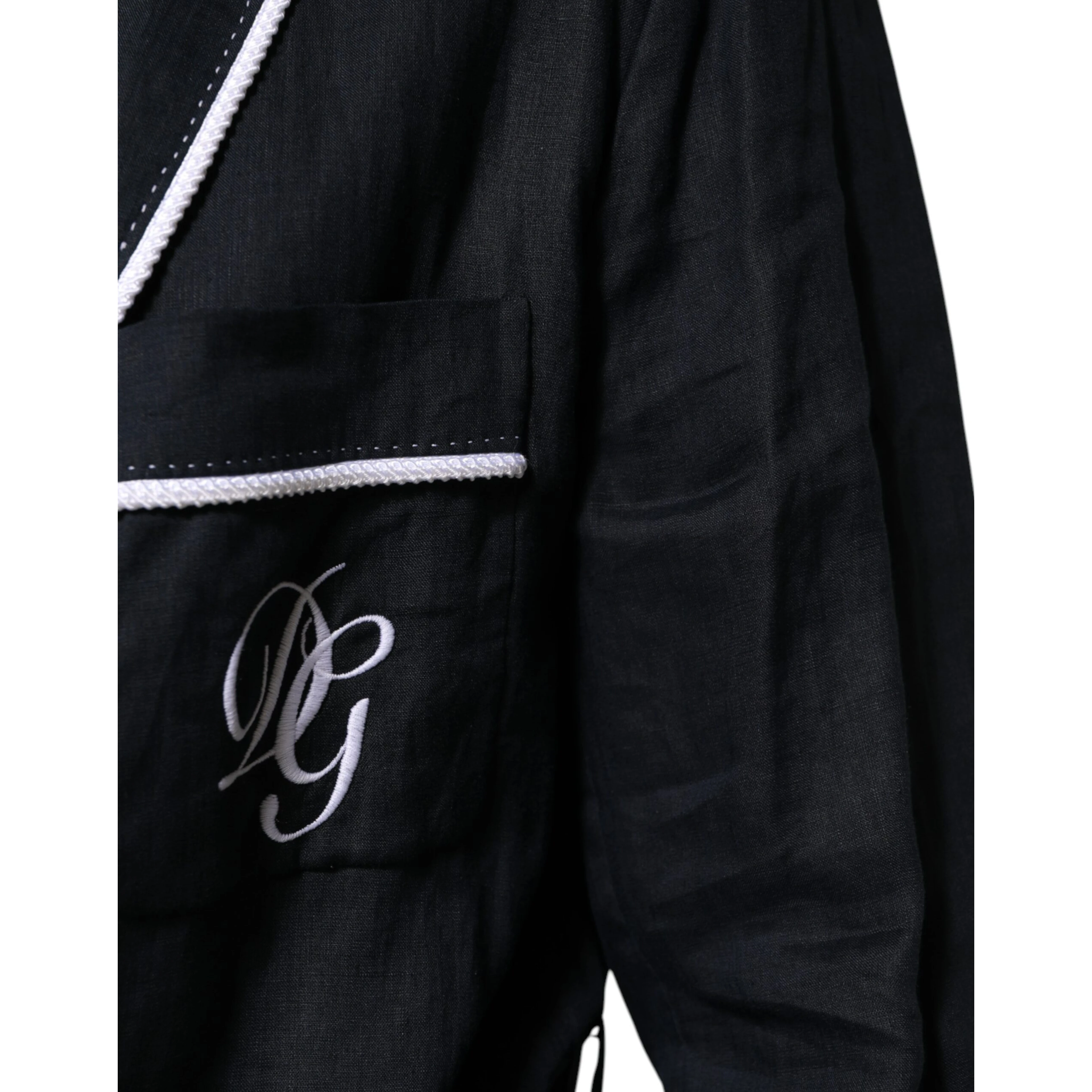 Dark Blue DG Embroidery Jacket Robe Blazer