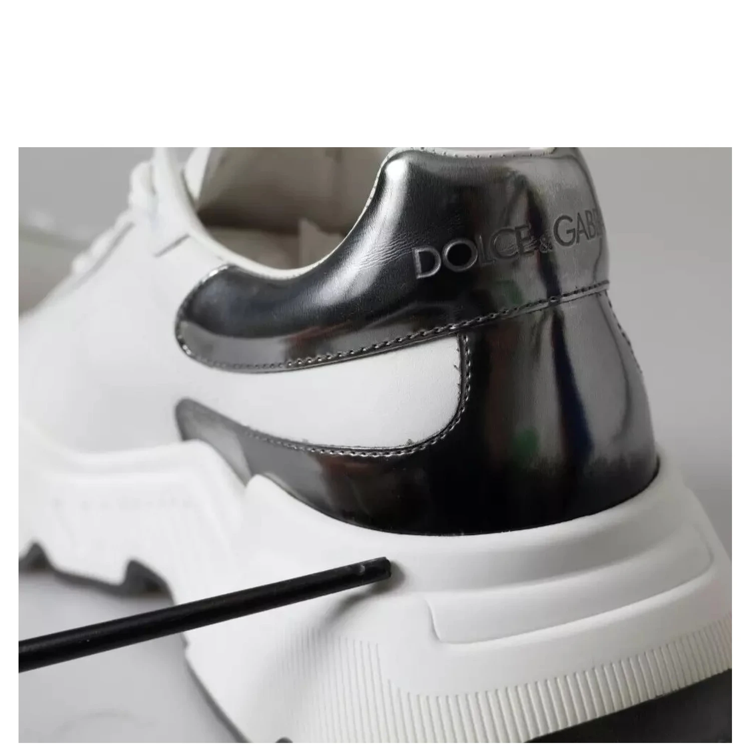 White Silver Leather Sport DAYMASTER Sneakers