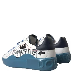 Blue White Printed Portofino Melt Sneakers