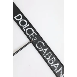 Black Polyester Leather Metal Buckle Belt