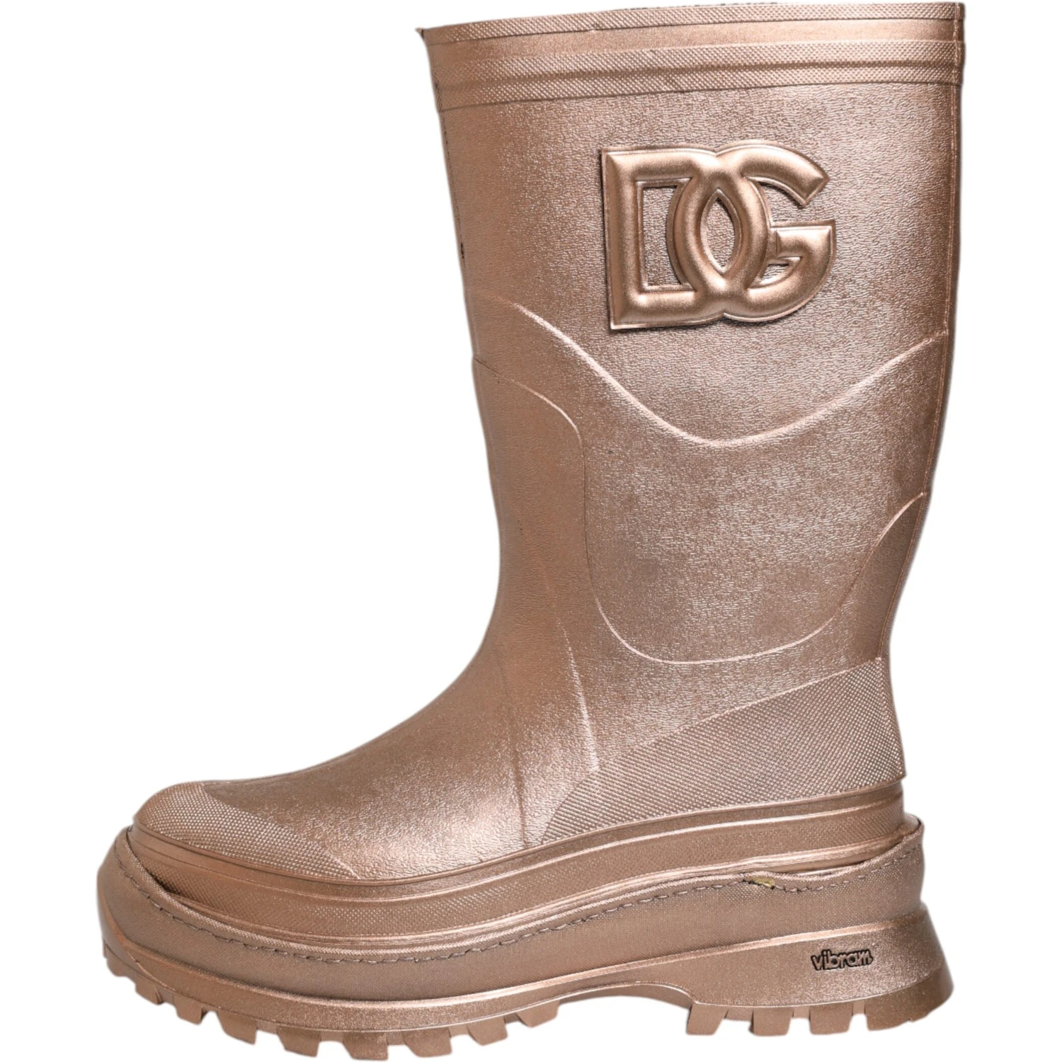 Metallic Gold Pull On Rain Boots Shoes