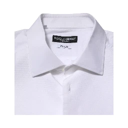 White Bib Cotton Poplin GOLD Men Formal Shirt