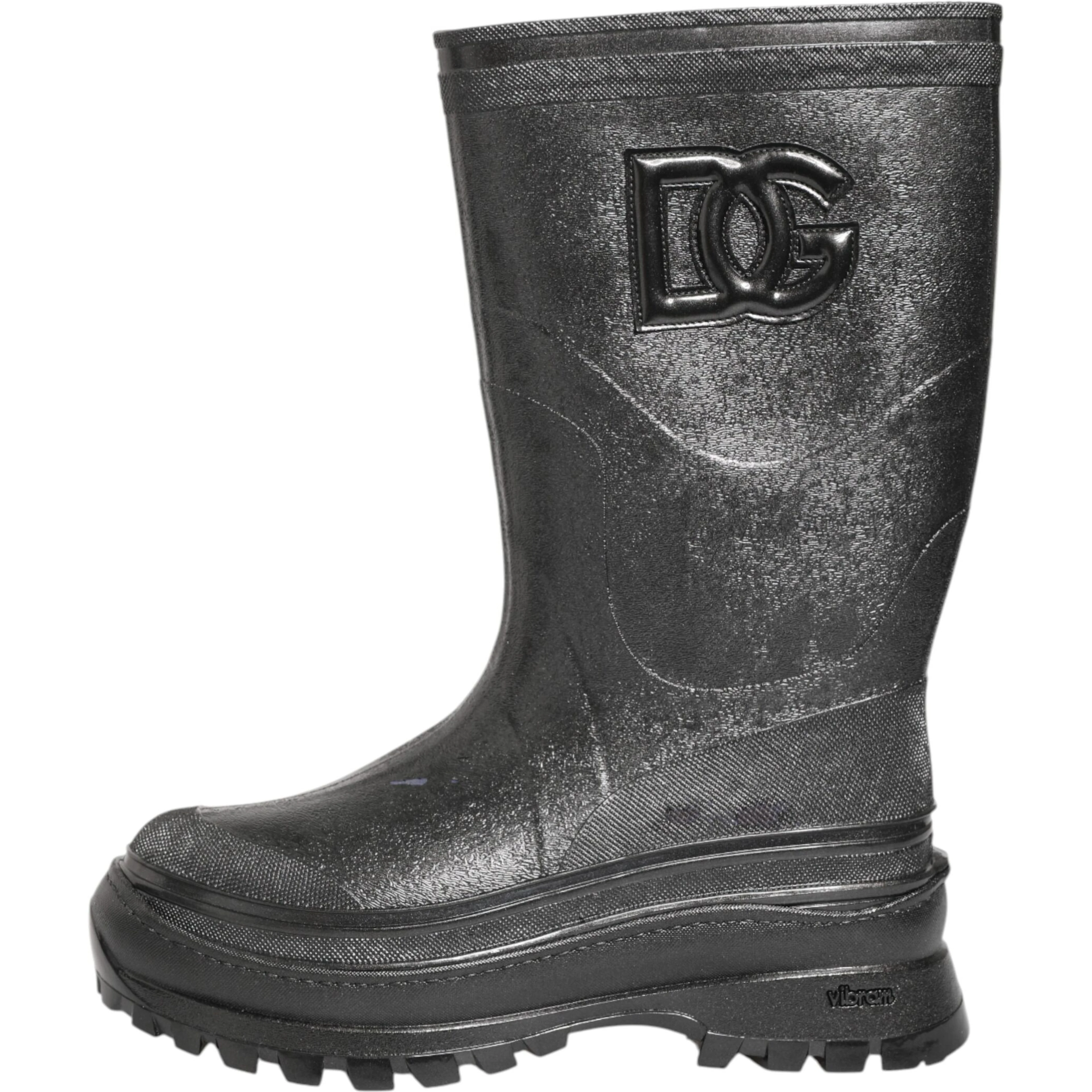Metallic Gray Pull On Rain Boots Shoes