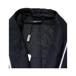 Dark Blue DG Embroidery Jacket Robe Blazer