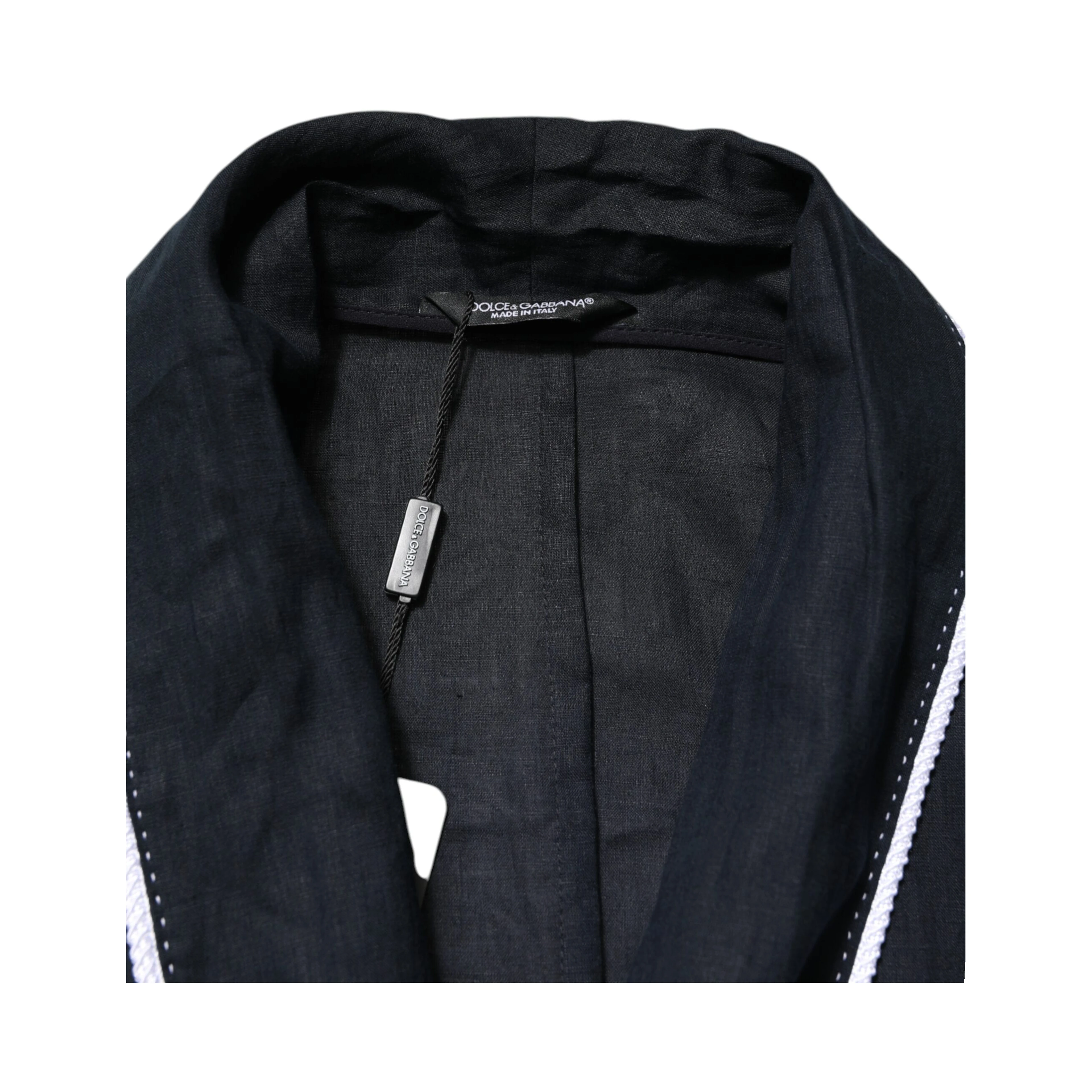 Dark Blue DG Embroidery Jacket Robe Blazer