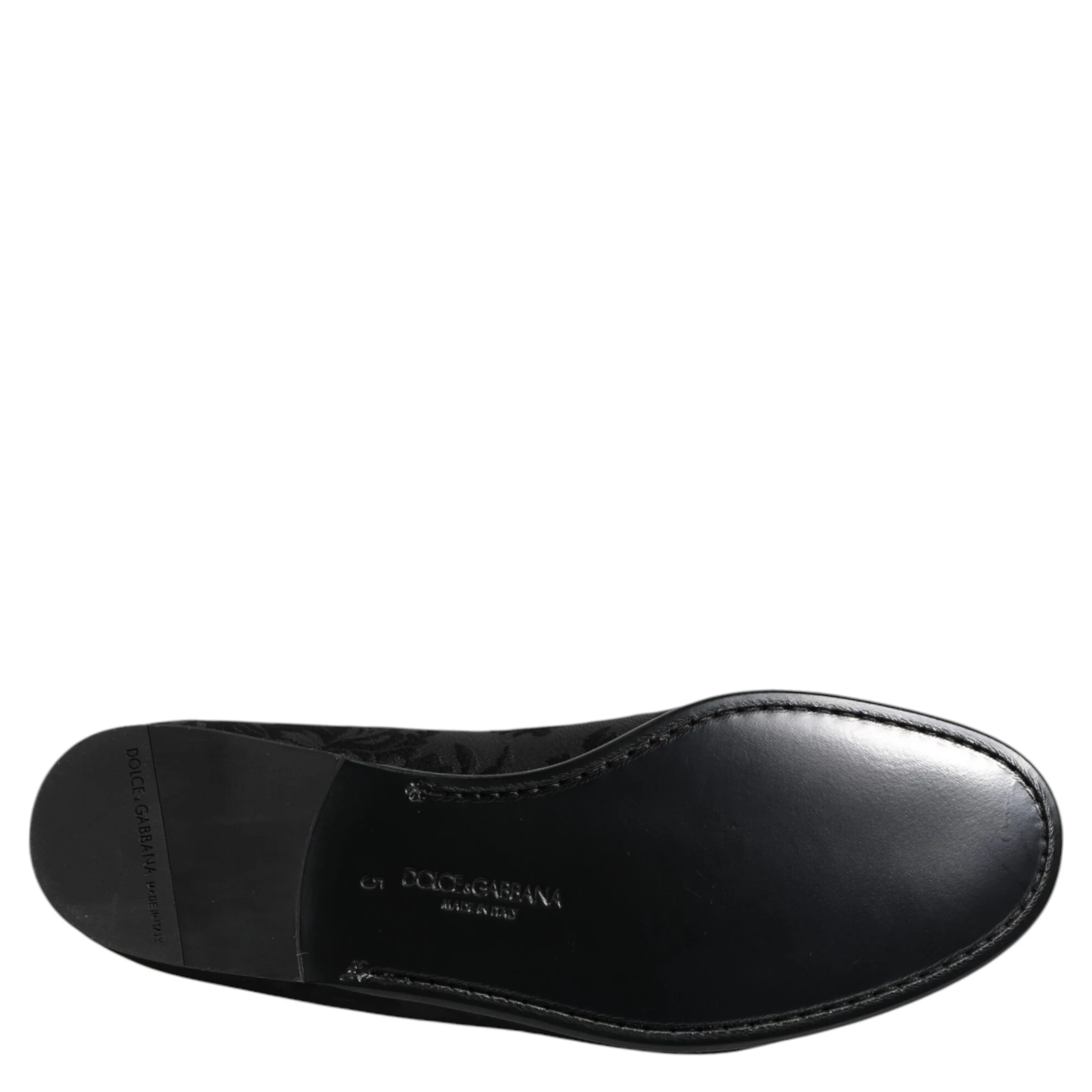 Black Floral Brocade Loafers Men Dress Shoes