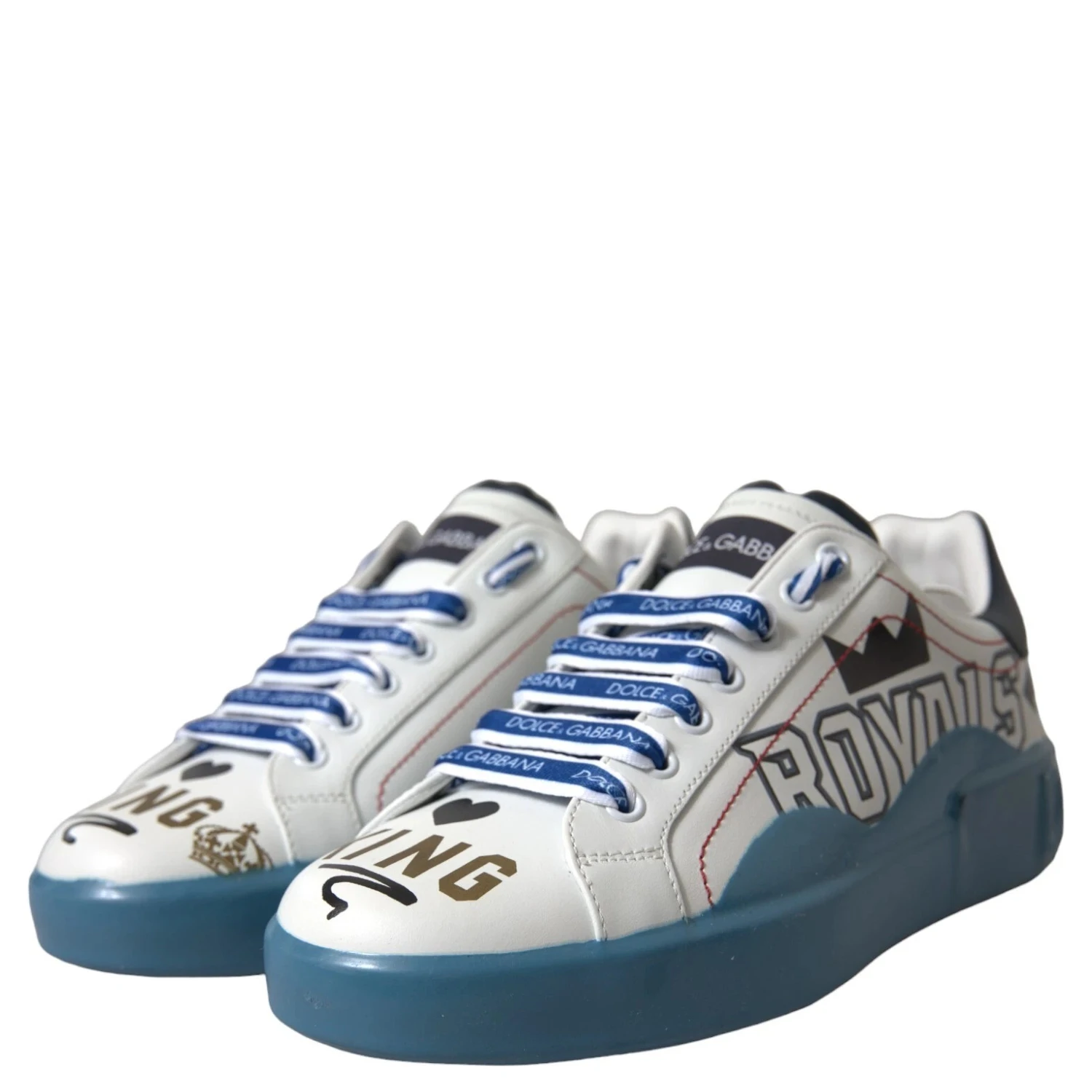 Blue White Printed Portofino Melt Sneakers