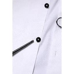 White Bib Cotton Poplin GOLD Men Formal Shirt