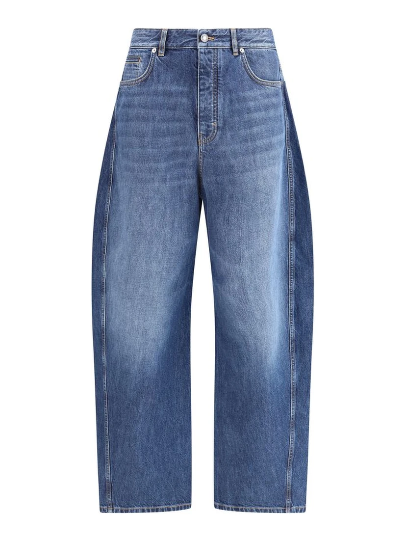 Blue Cotton Relaxed Fit Jeans