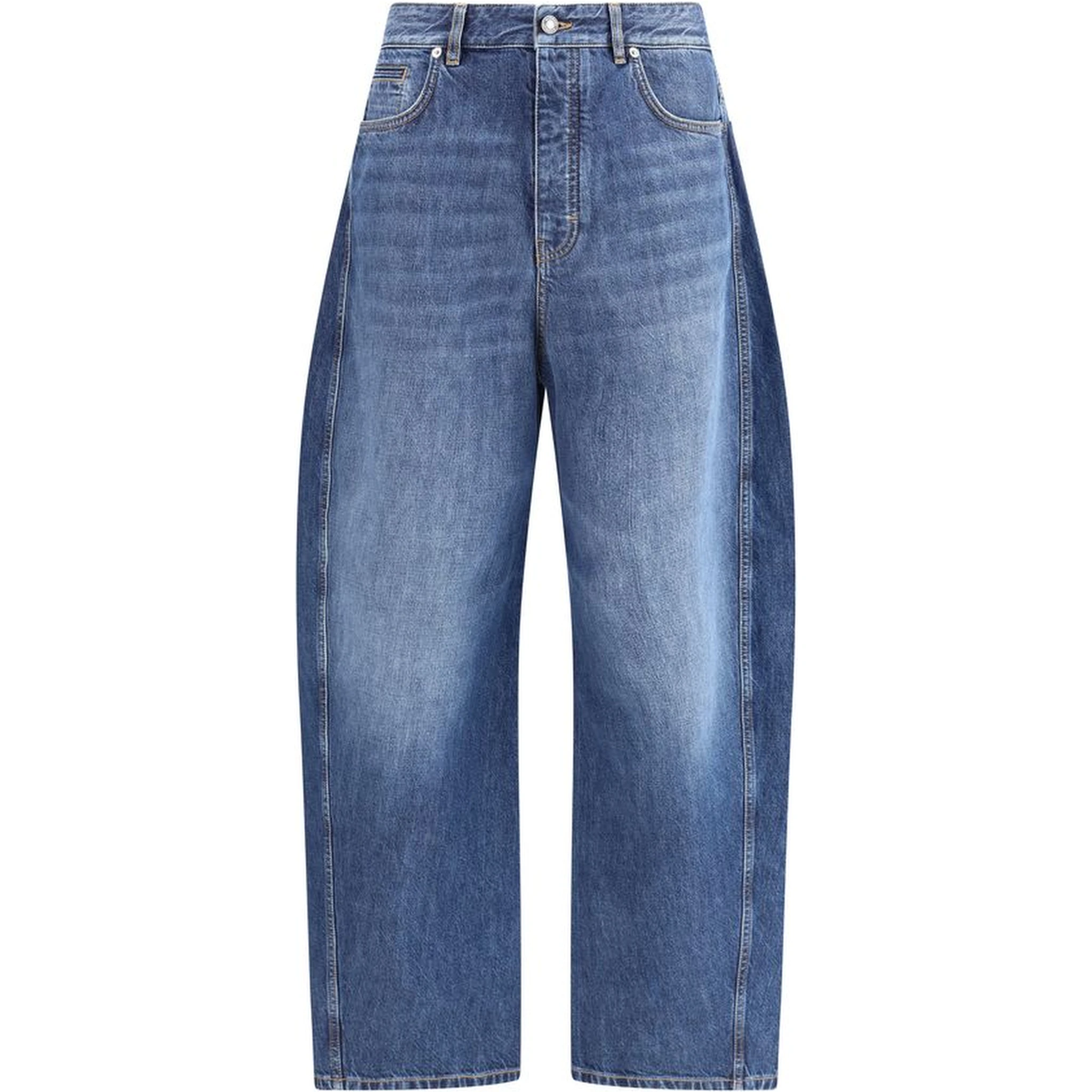 Blue Cotton Relaxed Fit Jeans
