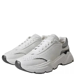 White Silver Leather Sport DAYMASTER Sneakers