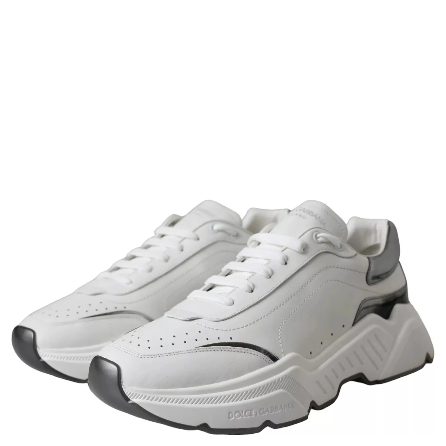 White Silver Leather Sport DAYMASTER Sneakers