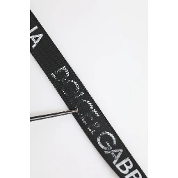 Black Polyester Leather Metal Buckle Belt