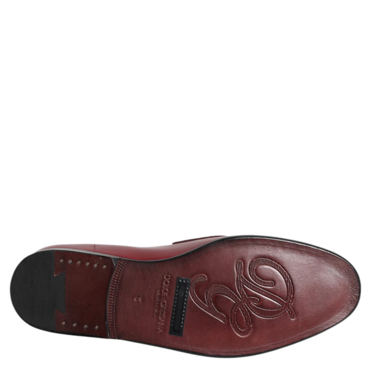 Burgundy Leather Formal Slip On Shoes