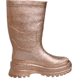 Metallic Gold Pull On Rain Boots Shoes