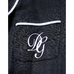 Dark Blue DG Embroidery Jacket Robe Blazer