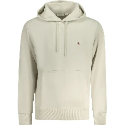 Beige Cotton Men Sweater