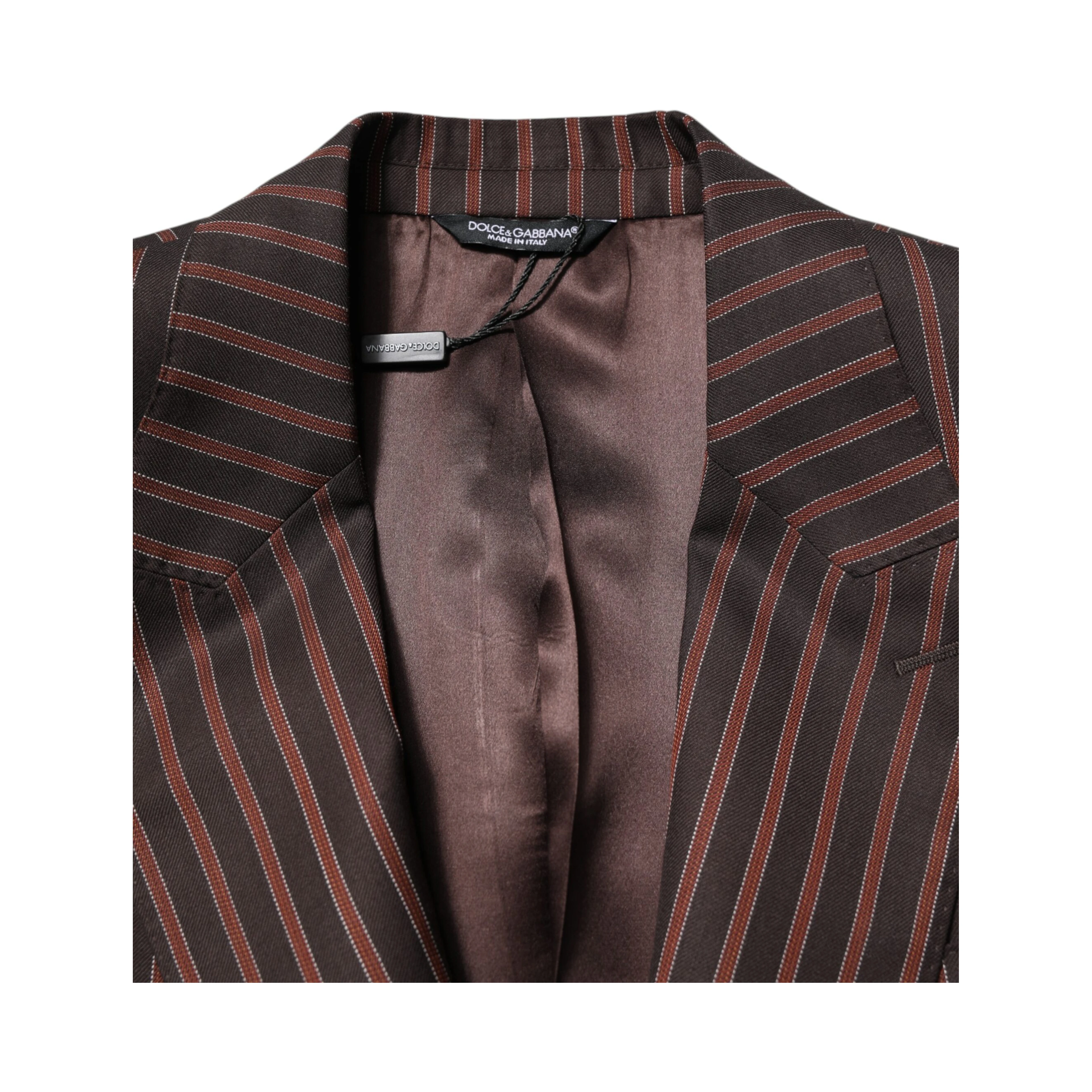 Black Brown Stripe Single Breasted Blazer