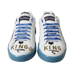 Blue White Printed Portofino Melt Sneakers
