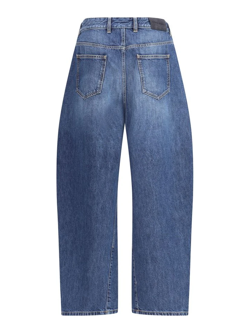 Blue Cotton Relaxed Fit Jeans
