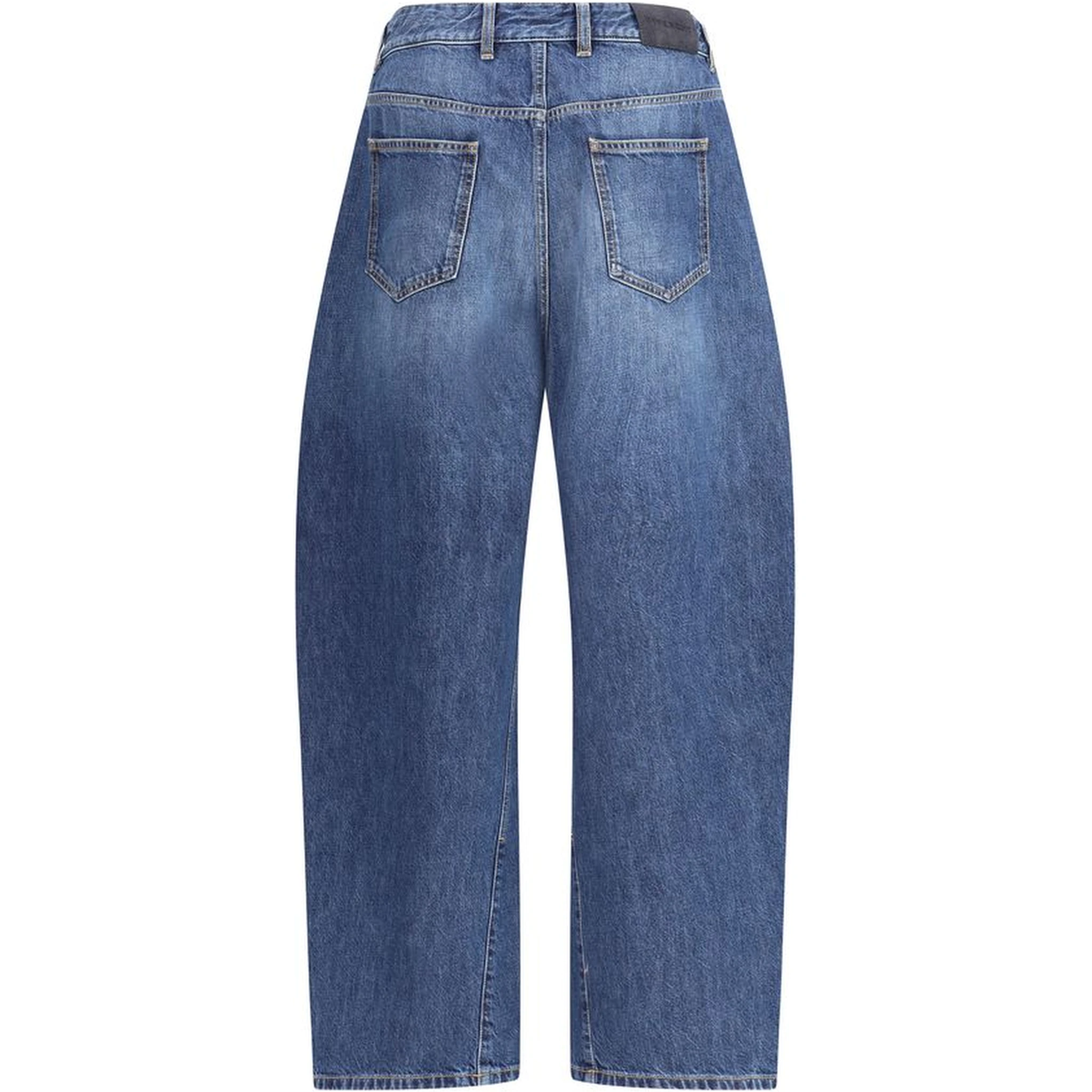 Blue Cotton Relaxed Fit Jeans