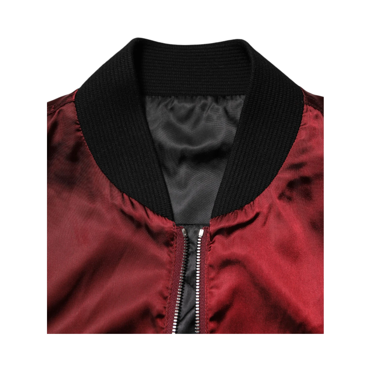 Maroon Nylon DG Crown Embroidery Jacket