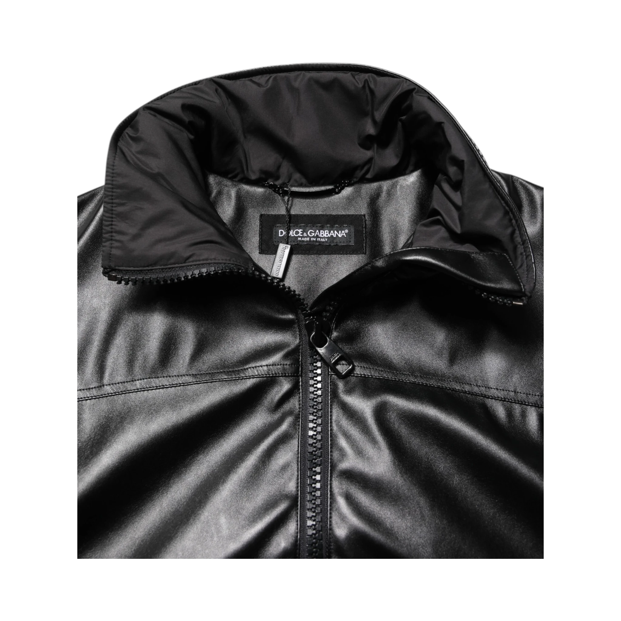Black Polyester Logo Plaque Bomber Jacket
