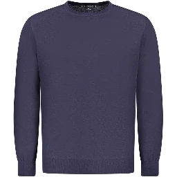 Blue Wool Mens Sweater