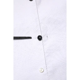 White Bib Cotton Poplin GOLD Men Formal Shirt