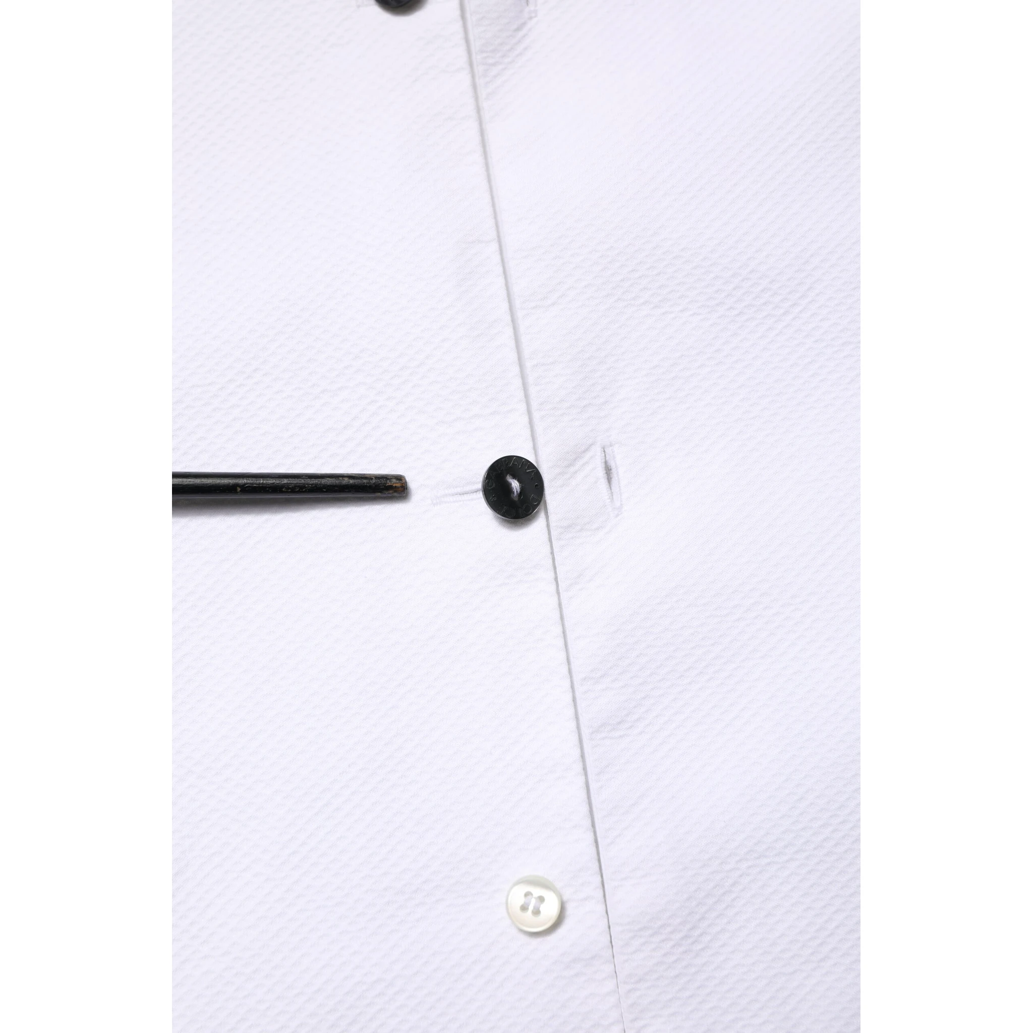 White Bib Cotton Poplin GOLD Men Formal Shirt