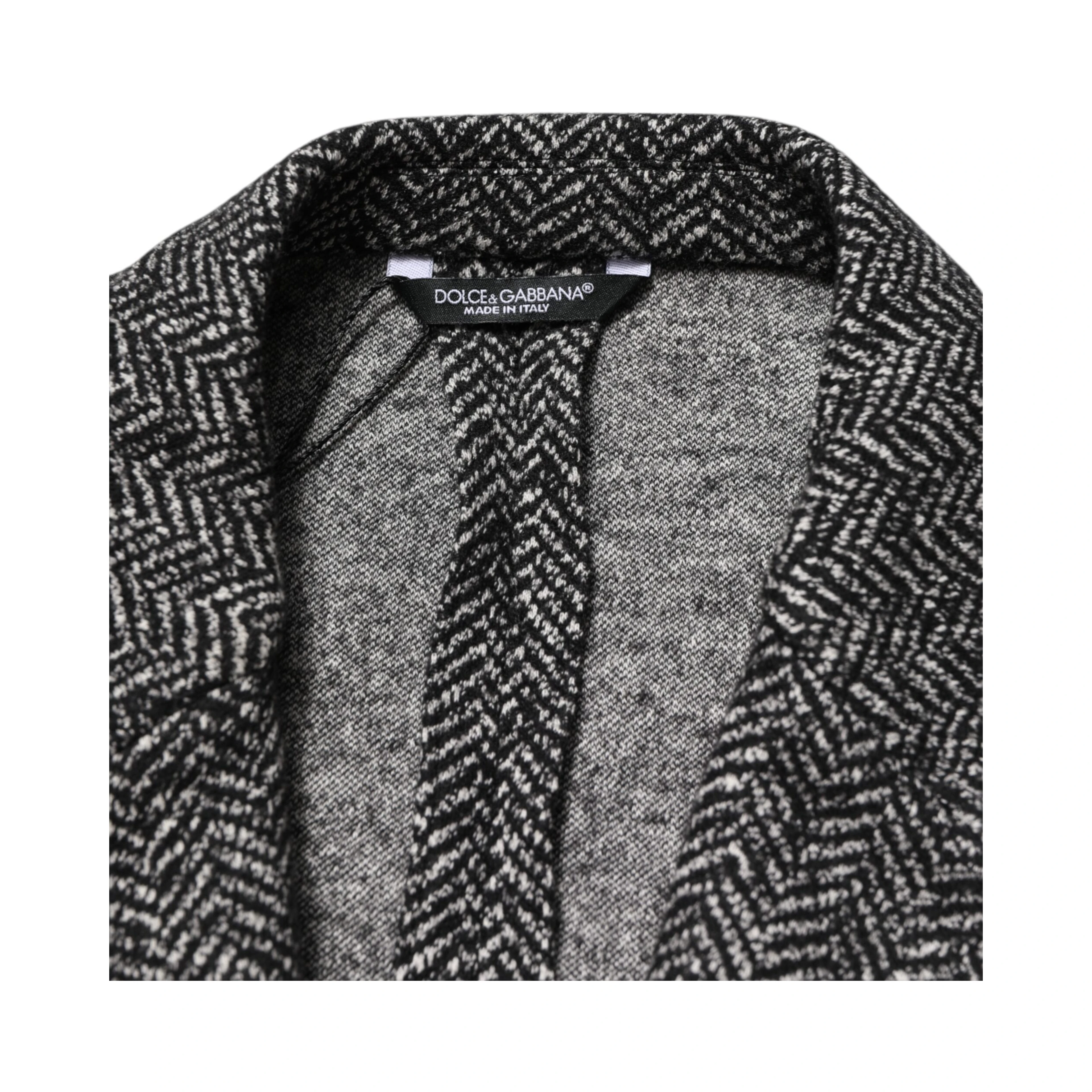 Black White Double Breasted Men Suit Blazer