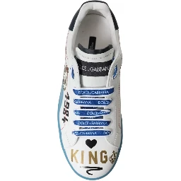 Blue White Printed Portofino Melt Sneakers
