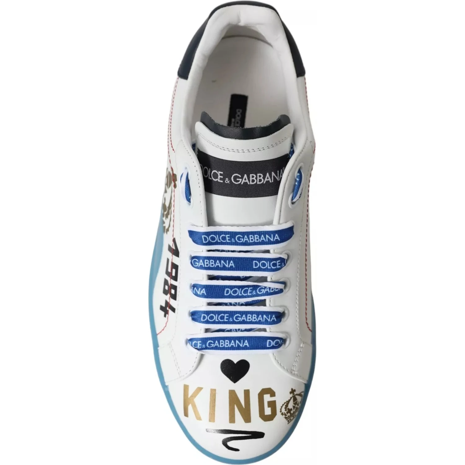 Blue White Printed Portofino Melt Sneakers