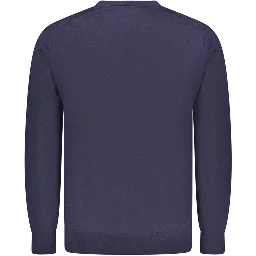 Blue Wool Mens Sweater