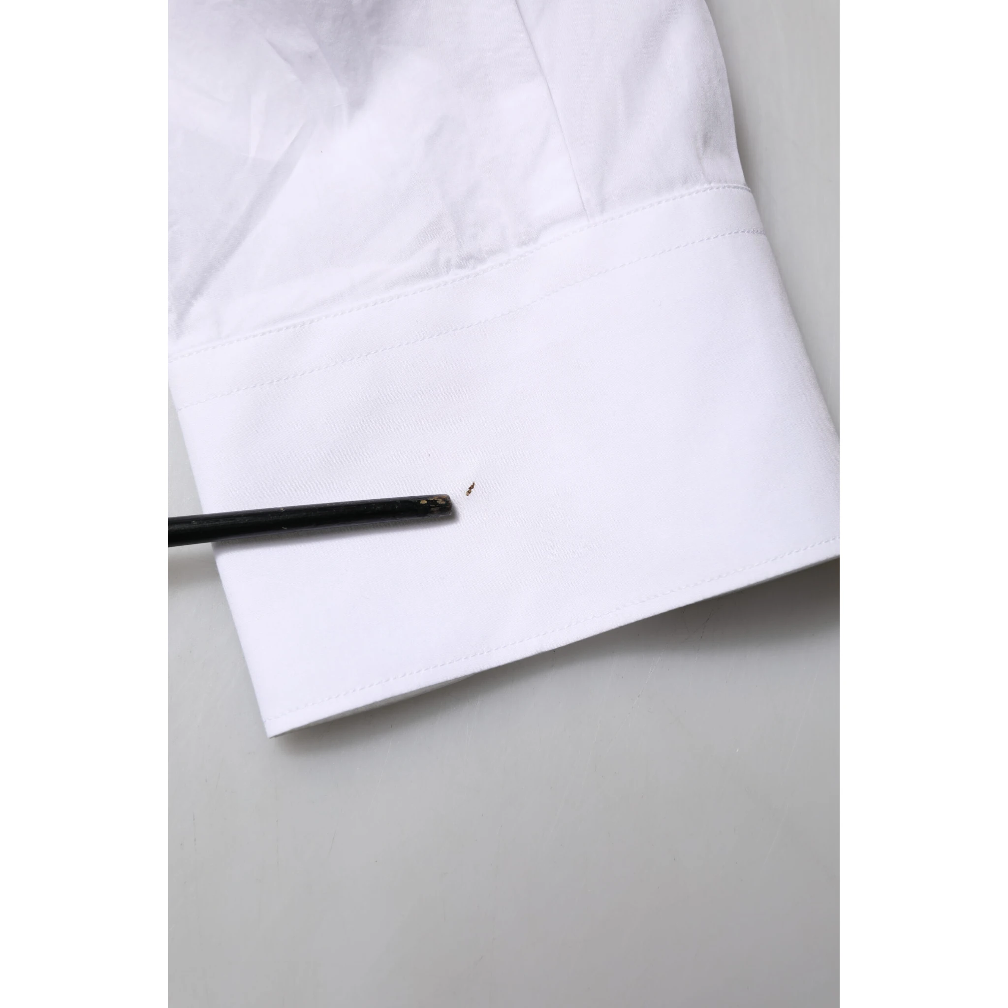 White Bib Cotton Poplin GOLD Men Formal Shirt
