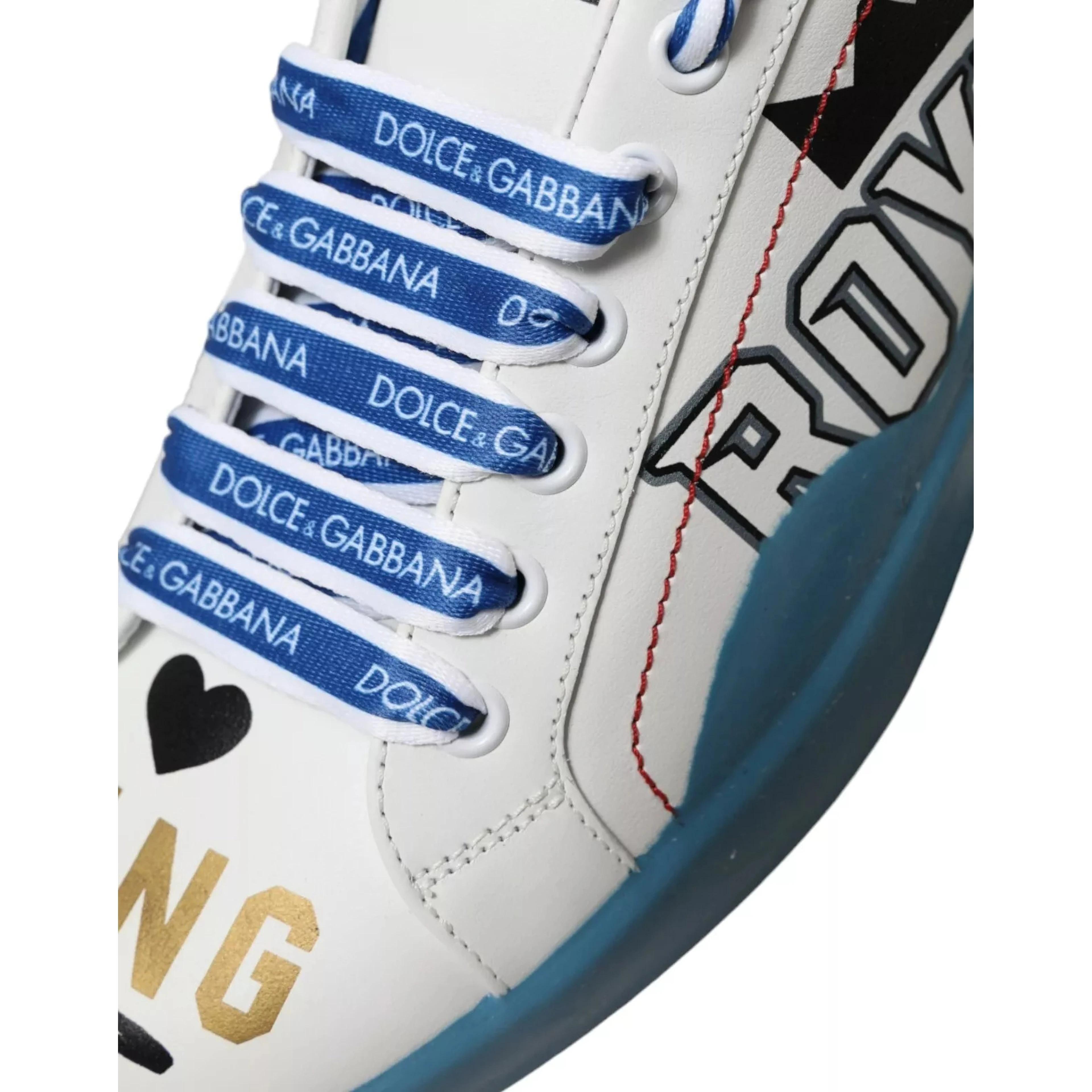Blue White Printed Portofino Melt Sneakers