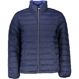 Blue Polyamide Men Jacket