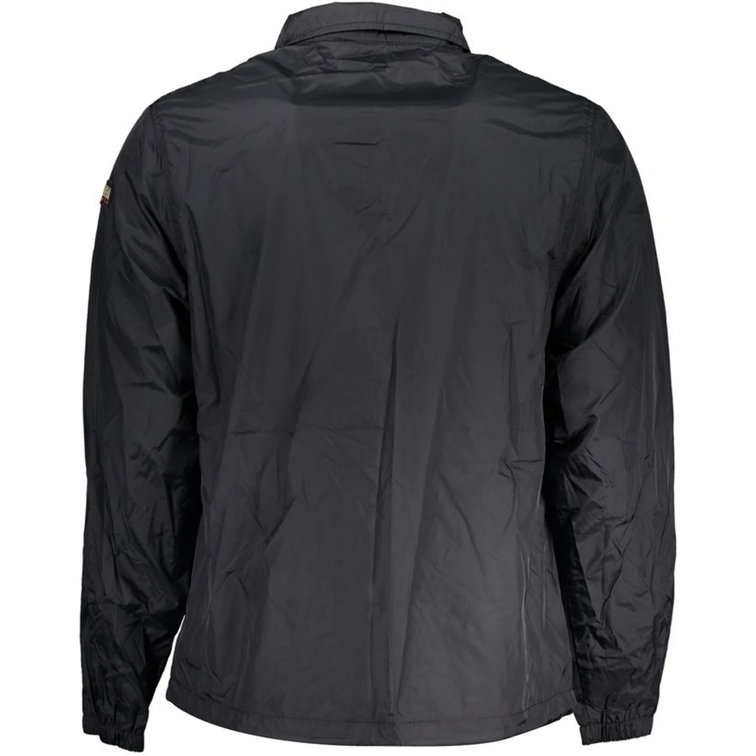 Black Polyester Men Jacket