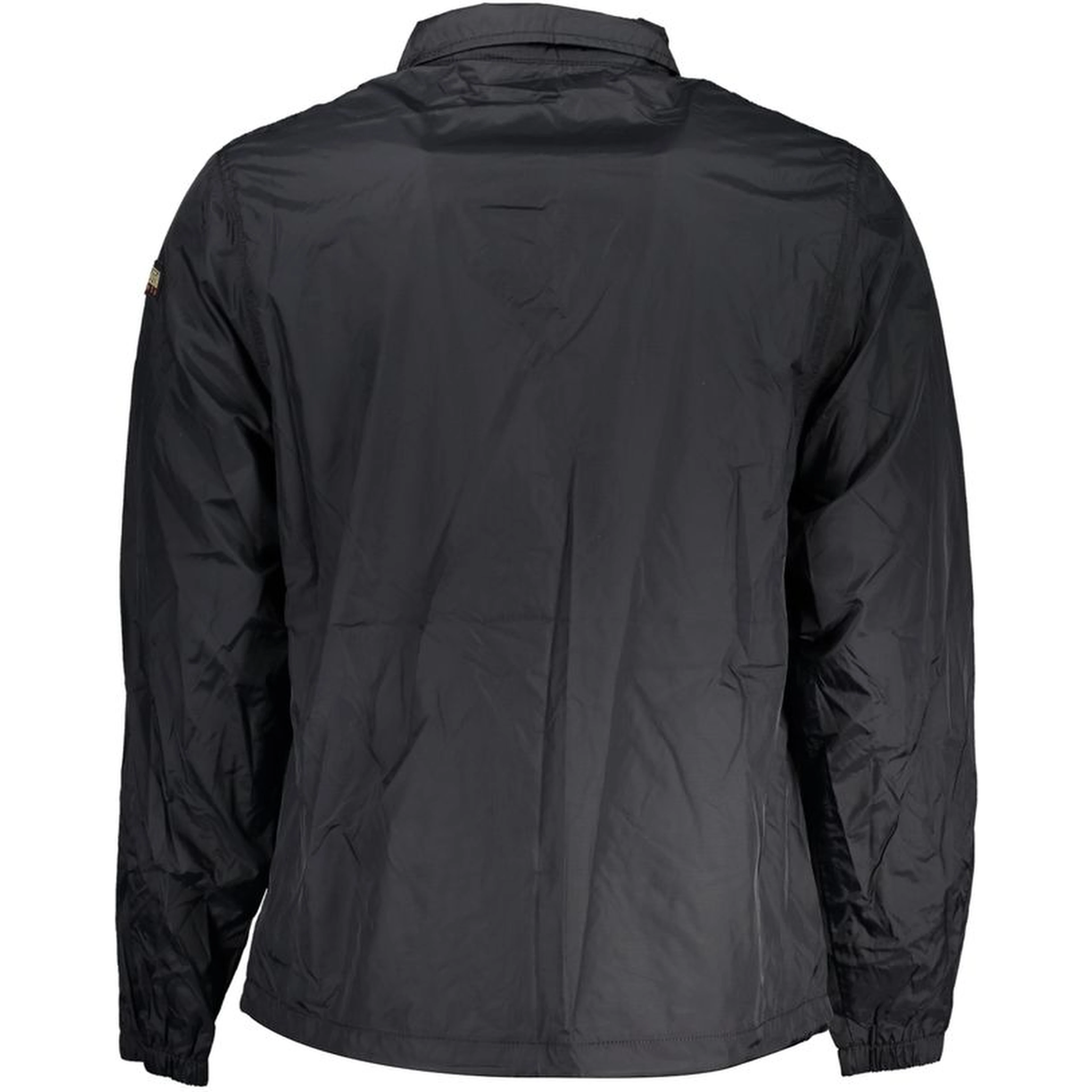 Black Polyester Men Jacket