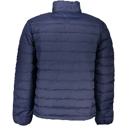 Blue Polyamide Men Jacket