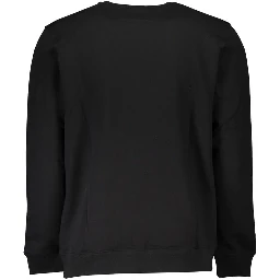 Black Cotton Men Sweater