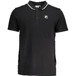 Black Cotton Polo Shirt