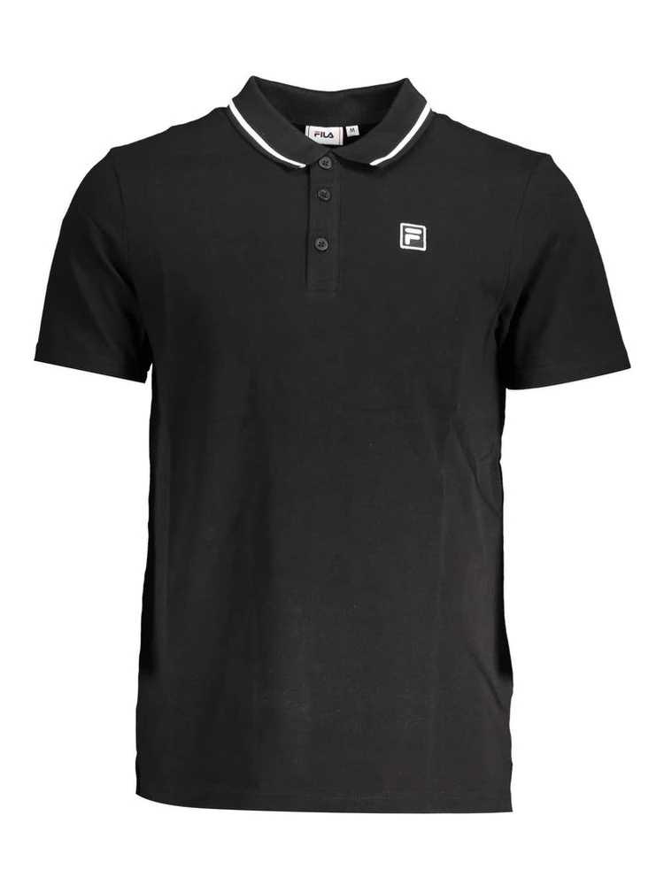 Black Cotton Polo Shirt